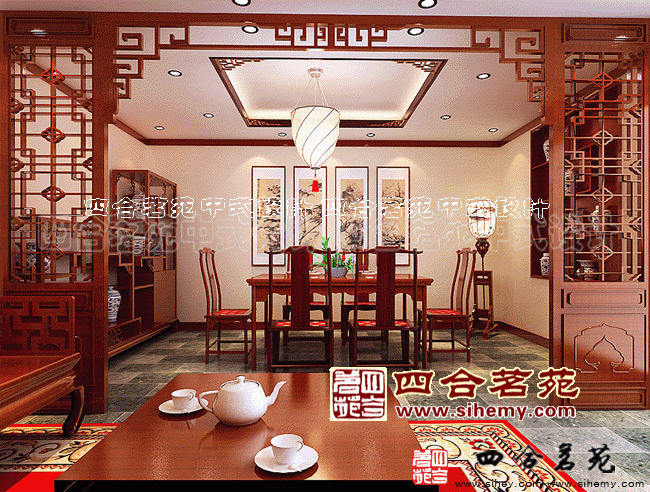 中式茶樓設(shè)計效果